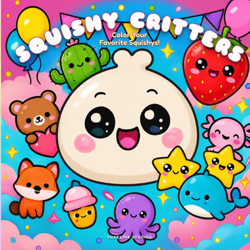 Squishy Critters coloring book cover
